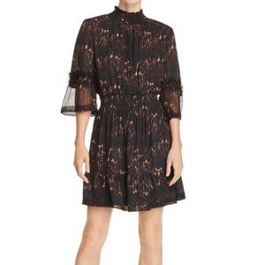Kobi Halperin Myra Silk Printed Mini  Dress Sz M